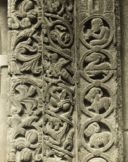 Ely Cathedral: Prior’s Door, Side Details, c. 1891, Frederick H. Evans, English, 1853–1943, England, Lantern slide, 8.2 × 8.2 cm