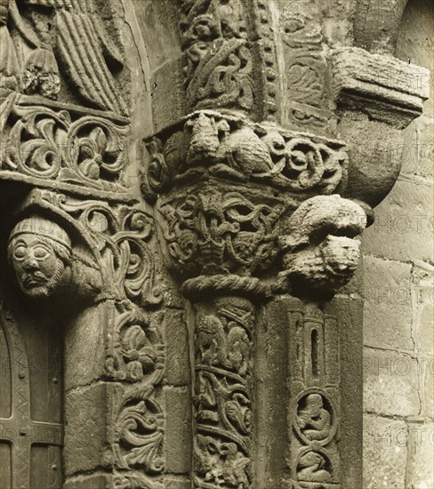Ely Cathedral: Prior’s Doors: Calilals West Side, c. 1891, Frederick H. Evans, English, 1853–1943, England, Lantern slide, 8.2 × 8.2 cm