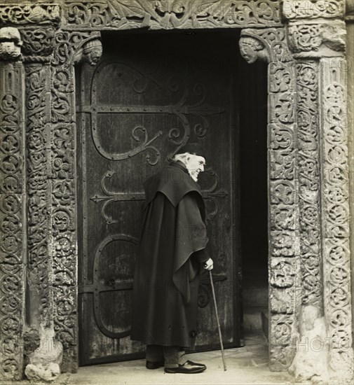 Ely Cathedral: Prior’s Door, 1893, Frederick H. Evans, English, 1853–1943, England, Lantern slide, 8.2 × 8.2 cm