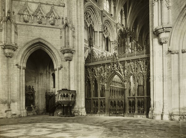Ely Cathedral: Octagon into Choir, c. 1891, Frederick H. Evans, English, 1853–1943, England, Lantern slide, 8.2 × 8.2 cm