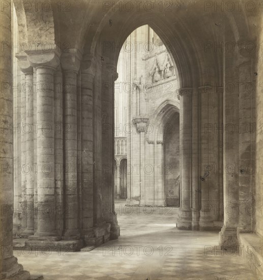 Ely Cathedral: Late Afternoon Across the Transepts, c. 1891, Frederick H. Evans, English, 1853–1943, England, Lantern slide, 8.2 × 8.2 cm