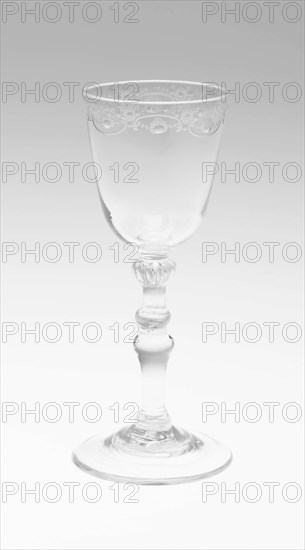 Wine Glass, c. 1745, England, Glass, 17.1 cm (6 3/4 in.)