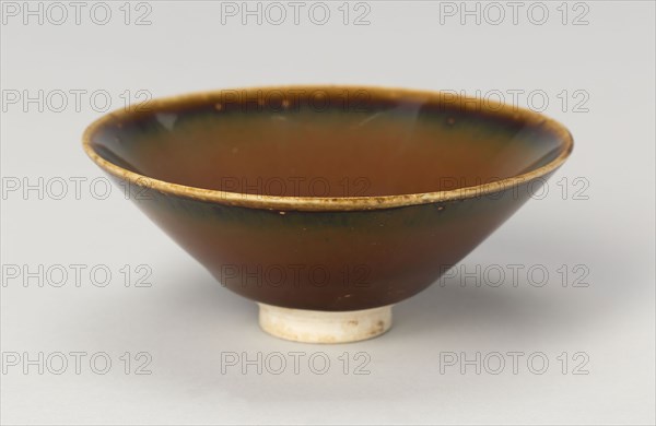 Conical Bowl, Northern Song dynasty (960–1127), 11th century, China, Northern russet ware, Cizhou type, grey stoneware with russet glaze, H. 3.8 cm (1 1/2 in.), diam. 9.5 cm (3 3/4 in.)