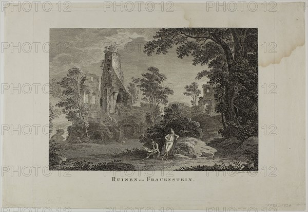 Ruins of Frauenstein, 1810, Christian August Günter, German, 1759-1824, Germany, Etching on paper, 219 x 278 mm