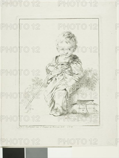 The Little Savoyard, n.d., François Boucher, French, 1703-1770, France, Etching on off-white laid paper, 205 × 156 mm (plate), 260 × 210 mm (sheet)