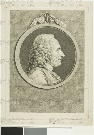 J.B. Restout, n.d., Charles-Nicholas Cochin, the younger, French, 1715-1790, France, Etching and engraving on cream wove paper, 197 × 147 mm (plate), 215 × 162 mm (sheet)