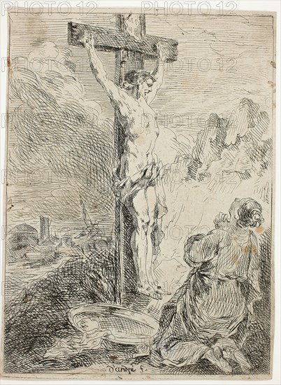Christ on the Cross, n.d., Michel François Dandré-Bardon, French, 1700-1783, France, Etching on paper