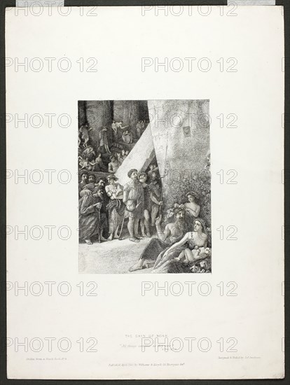 The Days of Noah, 1860, James Smetham, English, 1821-1889, England, Etching on ivory wove paper, 138 × 107 mm (plate), 296 × 222 mm (sheet), La Gismonda (Sarah Bernhardt), 1894/95, Alphonse Marie Mucha (Czech, 1860-1939), printed by Lemercier et Compagnie, Paris, Czech Republic, Color lithograph in lavender, salmon, colbat blue, light blue, and olive on two sheets of tan wove paper, 2,140 × 740 mm