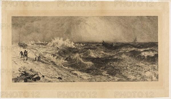 The Resounding Sea, 1886, Thomas Moran, American, born England, 1837-1926, United States, Etching on paper