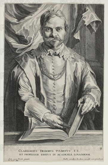Theodore van Tulden, 1630/45, Pieter de Jode II (Flemish, 1606–c. 1674), after Anthony van Dyck (Flemish, 1599–1641), Flanders, Engraving with etching in black on ivory laid paper, 244 × 172 mm (image, trimmed within platemark), 274 × 175 mm (sheet)