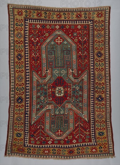 Sewan Kazak Rug, c. 1875, Southwest Caucasus, Caucasus, Wool pile on wool foundation, 248.5 × 182.8 cm (97 7/8 × 72 in.)
