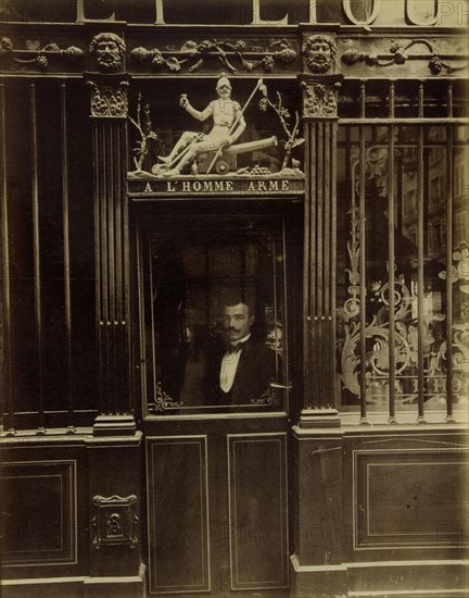 Cabaret de l’Homme Armé, Rue des Blancs-Manteaux, 1900, Jean-Eugène-Auguste Atget, French, 1857–1927, France, Albumen print, 22.1 × 17.4 cm (image/paper)