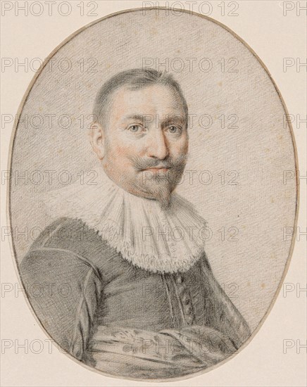 A Portrait of a Man, 1650, Jan de Bray, Dutch, c. 1627-1697, Netherlands, Black and red chalk on ivory laid paper, 165 x 127 mm