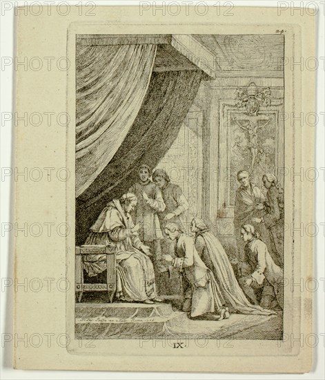 Plates 9-11, from Nella Venuta, 1764, Franz Edmund Weirotter (Austrian, 1730–1771), after Etienne de Lavallée-Poussin (French, 1735–1802), France, Four etchings in black on ivory laid paper, folded, 141 × 110 mm (plate I×), 141 × 110 mm (plate ×, left), 139 × 96 mm (plate ×, right), 140 × 99 mm (plate ×I), 154 × 252 mm (sheet, unfolded)