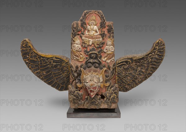 God Vishnu Riding His Mount, Garuda, 19th century, Indonesia, Bali, Bali, Painted wood, 55 × 74.7 × 31.8 cm (21 5/8 × 29 3/8 × 12 1/2 in.)