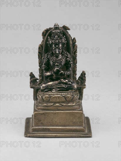 Mahavairochana, 9th/10th century, Indonesia, Central Java, Central Java, Silver and copper alloy, 8.8 × 5.6 × 4.6 cm (3 7/16 × 2 13/16 × 1 13/16 in.)
