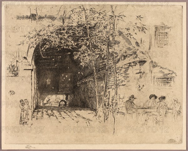 The Traghetto, No. 2, 1880, James McNeill Whistler, American, 1834-1903, United States, Etching and drypoint in brownish black on cream Japanese paper, 243 x 307 mm (plate), 253 x 315 mm (sheet)