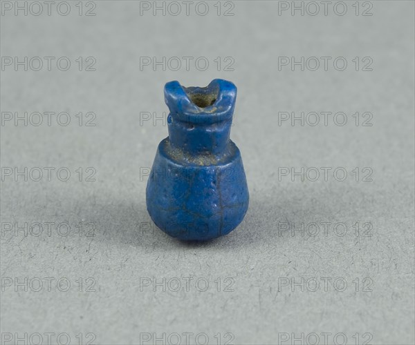 Amulet of a Situla (Jar), Third Intermediate Period, Dynasties 21–25 (about 1069–656 BC), Egyptian, Egypt, Faience, H. 1.6 cm (5/8 in.), diam. 1 cm (3/8 in.)