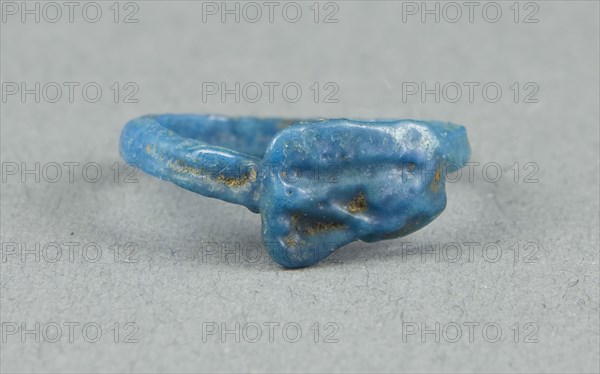 Ring: Udjat Eye, New Kingdom, late Dynasty 18 (about 1325 BC), Egyptian, Egypt, Faience, W. 0.6 cm (1/4 in.), diam. 1.9 cm (3/4 in.)