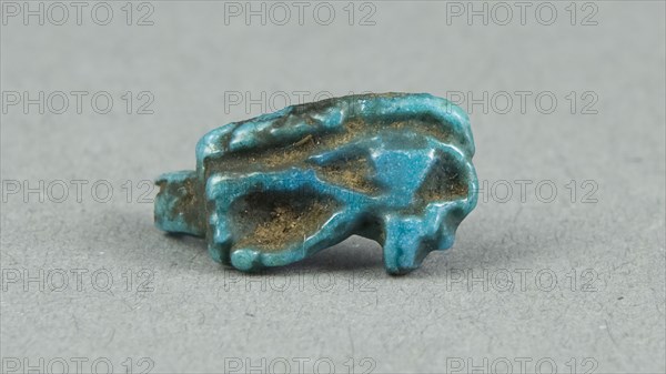 Ring: Udjat Eye, New Kingdom, Dynasty 18 (about 1350 BC), Egyptian, Egypt, Glazed ceramic, 1.9 × 1 × 0.2 cm (3/4 × 3/8 × 1/16)