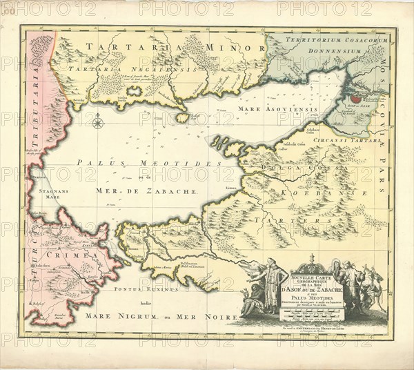 Map, Nouvelle carte geographique de la Mer d’Asof ou de Zabache & des Palus Meotides, Copperplate print