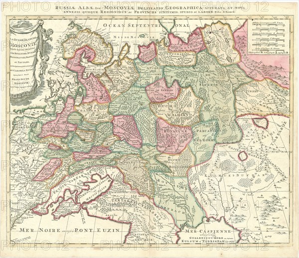 Map, Nicolas Sanson (1600-1667), Petrus Schenk (1660-1718/9), Copperplate print