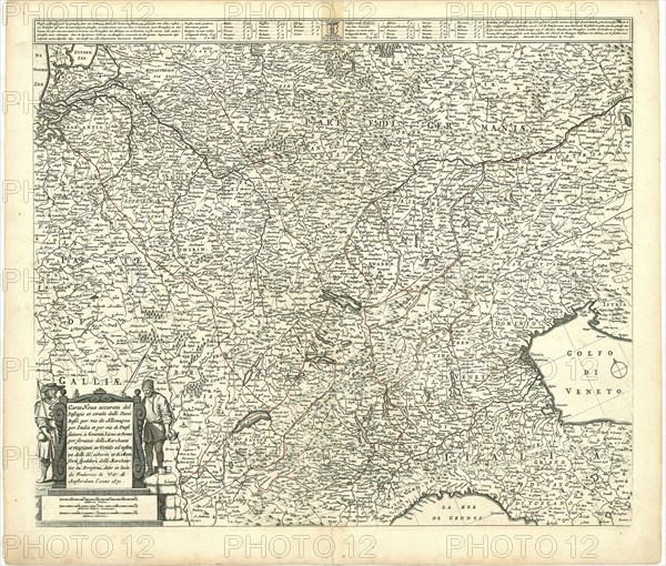 Map, Frederick de Wit (1610-1698), Copperplate print