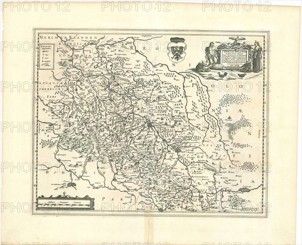 Map, Silesiæ dvcatvs accurata et vera delineatio, Copperplate print