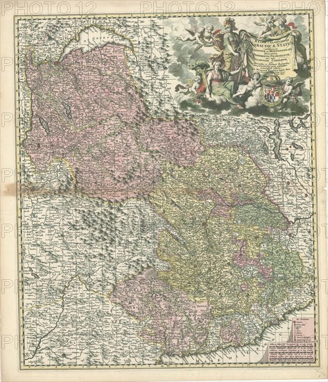 Map, Franciae Orientalis (Vvlgo Franckenlant) Descriptio, Gottfried Maschop (1568-1577 fl.), Copperplate print
