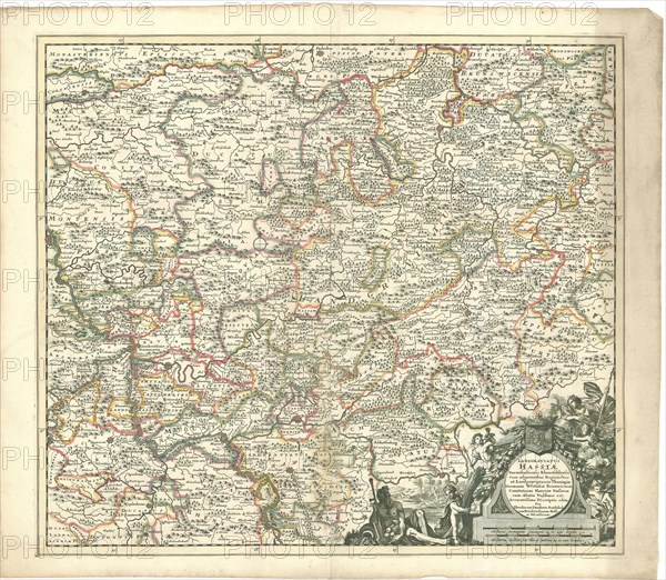 Map, Theodorus Danckerts (1663-1727), Copperplate print