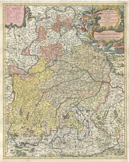 Map, S. R. I. Bavariae circulus atque electoratus, Nicolaes Jansz. Visscher (1618-1679), Copperplate print