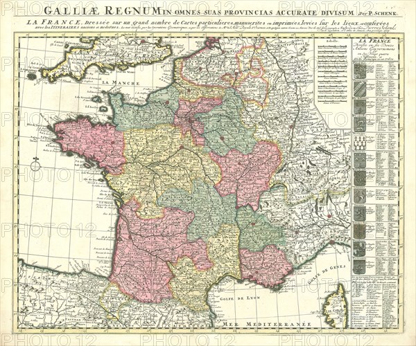 Map, Guillaume Delisle (1675-1726), Copperplate print