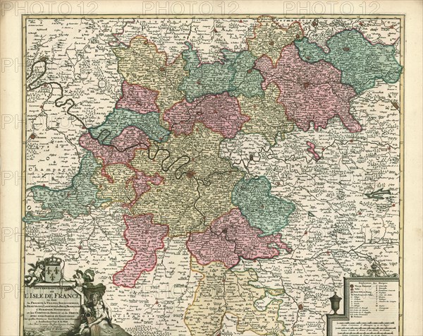 Map, Frederick de Wit (1610-1698), Copperplate print