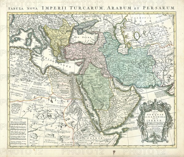 Map, Carte de la Turquie de l'Arabie et de la Perse, Guillaume Delisle (1675-1726), Copperplate print