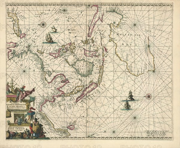 Map, Orientaliora Indiarum Orientalium cum insulis adjacentibus a promontorio C. Comorin ad Iapan =, Copperplate print