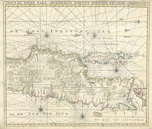 Map, Insulae Iavae Pars Orientalis, Adriaan Reland (1676-1718), Copperplate print