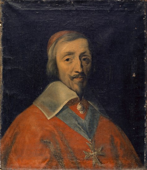 Portrait of Cardinal Richelieu, oil on canvas, 61 x 52.5 cm, unmarked, Philippe de Champaigne, (Kopie nach / copy after), Brüssel 1602–1674 Paris