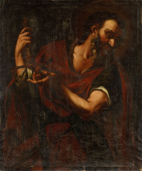St. Paul in Half Figure, oil on canvas, 115 x 96 cm, unmarked, Johann Carl Loth, (Art (?) / style of (?)), München 1632–1698 Venedig