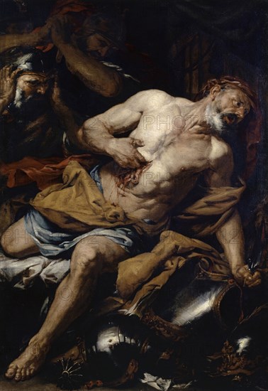 The Death of Cato, 1666-1676, oil on canvas, 173.5 x 120.5 cm, unsigned, Giovanni Battista Langetti, Genua 1635–1676 Venedig