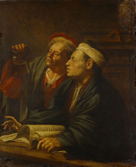 Portrait of two doctors, oil on canvas, 107 x 97 cm, unmarked, Fra Mattia Preti, (?), Taverna/Kalabrien 1613–1699 Valletta, Malta