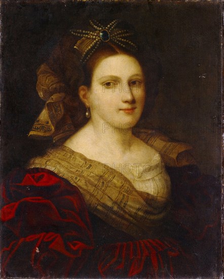 Portrait of Laura dei Dianti, 16th c., Oil on canvas, 70 x 55.5 cm, unmarked, Tizian (Vecellio, Tiziano), (Alte Kopie nach / old copy after), Pieve di Cadore um 1485/90 (?) –1576 Venedig