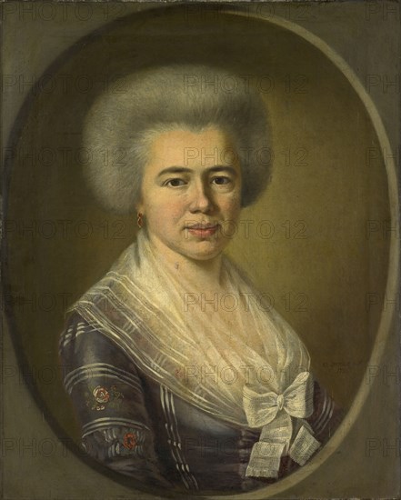 Portrait of Judith Thurneysen-Iselin, 1786, oil on canvas, 65.5 x 52.5 cm, Signed and dated right next to the shoulder: C. German [n] fecit, 1786, Carl Germann, Lichtensteig/St. Gallen 1755–1830 Solothurn