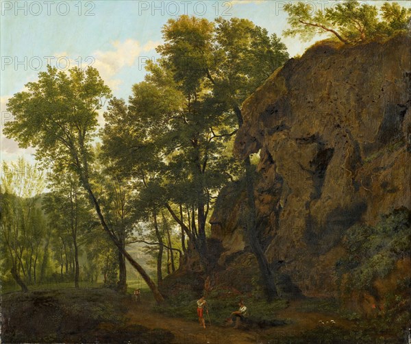 Landscape near Papinio, 1817, oil on canvas, 61.2 x 73 cm, Inscribed, signed and dated on the back of the canvas: bey Papinio., J.C. Bischoff., f, ., 1817., Jakob Christoph Bischoff, Bern 1793–1825 Allschwil/Baselland
