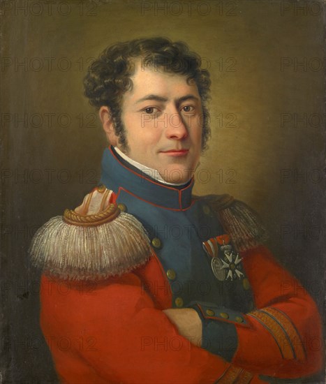 Portrait of the Staff Fuehrer Leonhard Miville-Keller, oil on canvas, 60.5 x 51.5 cm, unmarked, Pieter Recco, Amsterdam 1765–1820 Basel