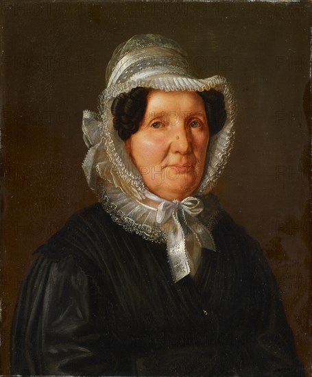 Portrait of the Carolina Sophia Charlotte Linder-Lichtenhahn, 1840, oil on canvas, 25 x 20.5 cm, signed and dated lower right: Gutzwiller, pinxit., 1840, Sebastian Gutzwiller, Uffheim/Elsass 1798–1872 Basel