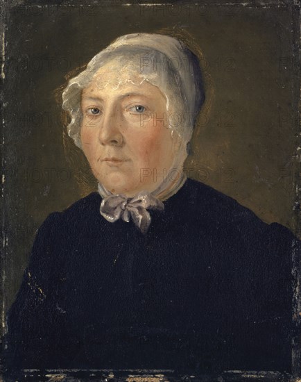 Portrait of the artist's mother, Maria Magdalena Miville-Lotz, c. 1824/25, oil on canvas, mounted on cardboard, 29 x 23 cm, not referenced, Jakob Christoph Miville, Basel 1786–1836 Basel