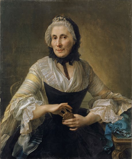 Portrait of an unknown lady with golden candy nouveau, 1759, oil on canvas, 98.3 x 81.9 cm, signed middle left: J. N. Grooth, pinx., An [n] o 1759., Johann Nikolaus Grooth, Stuttgart 1723–1797 Memmingen