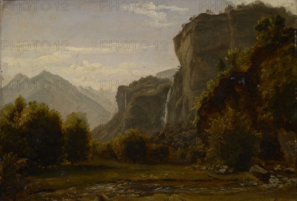 The Falcherenbach near Meiringen, oil on paper, on cardboard, 20.5 x 30 cm, not marked, Jakob Christoph Miville, Basel 1786–1836 Basel