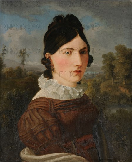 Portrait of the artist's sister-in-law, Elise Miville-Baumann, c. 1824, oil on canvas, 60 x 49 cm, unmarked, Jakob Christoph Miville, Basel 1786–1836 Basel