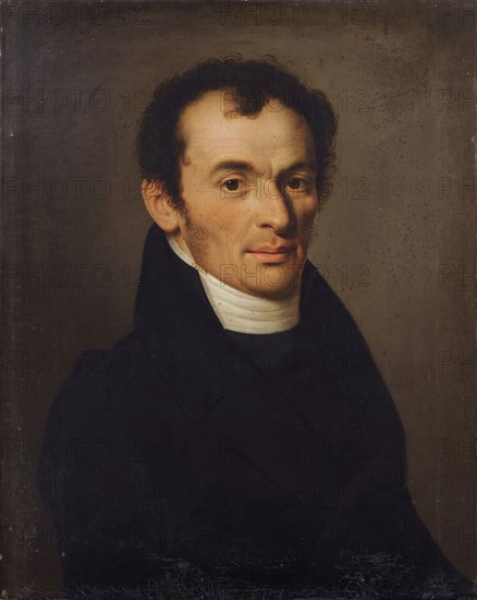 Portrait of an Unknown, 1812, oil on canvas, 60 x 48 cm, signed and dated on the back of the canvas: F: J: Menteler [...] Train, Pinx: A: 1812., Nr: 1494, Franz Joseph Menteler, Zug 1777–1833 Bern?